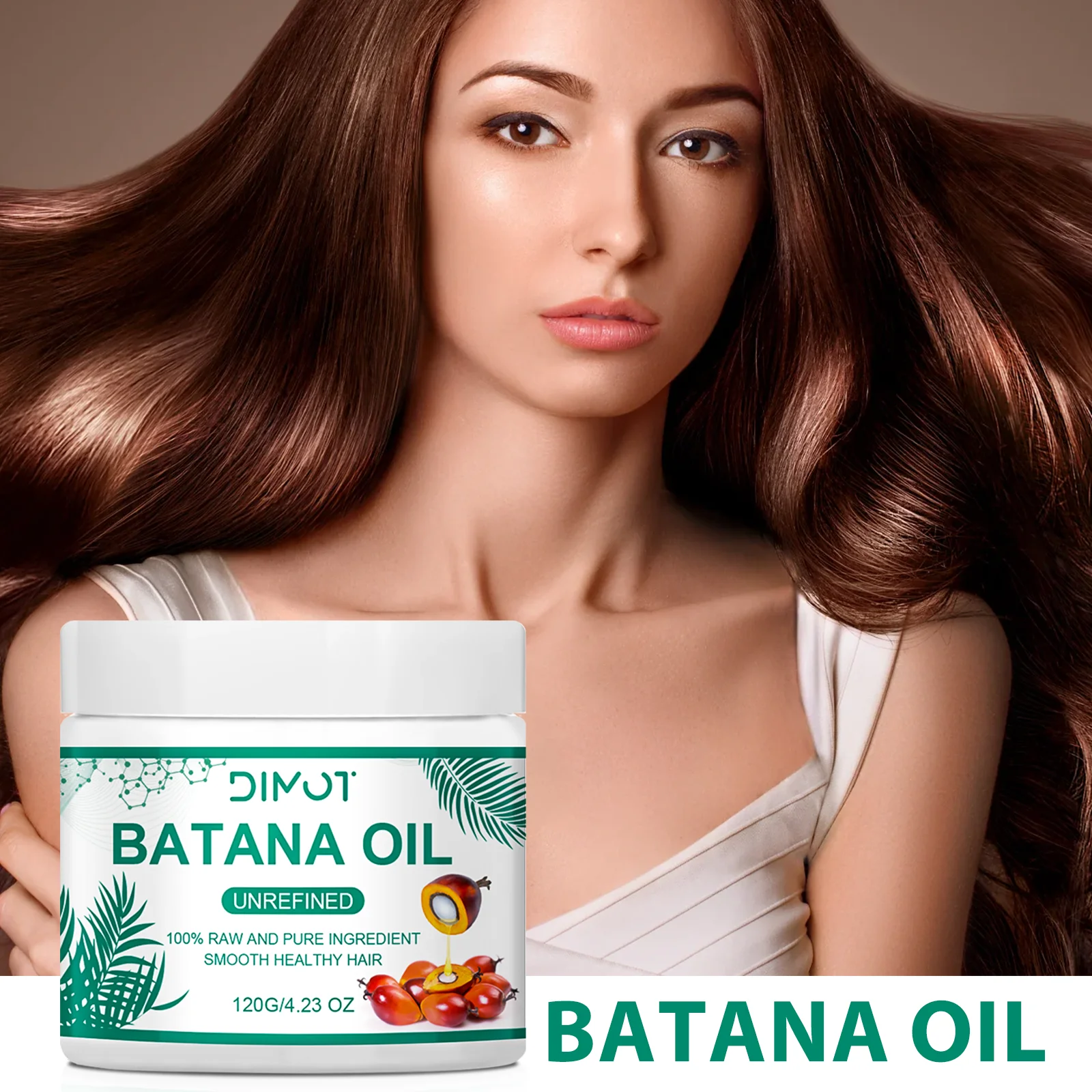 Hair Care Organic - قناع الشعر زيت البتانا زيت نمو