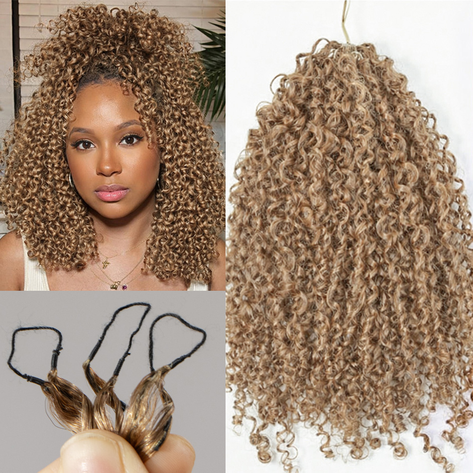 Hair Care Honey - وصلات شعر بشري كروشيه 15A، أشقر