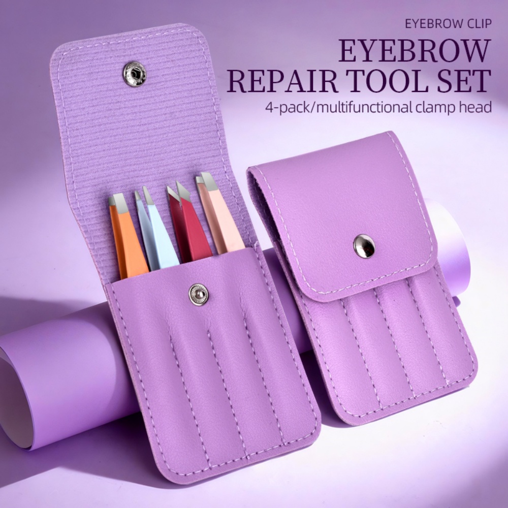 Hair Care Tools - مجموعة ملاقط حواجب احترافية من الفولاذ