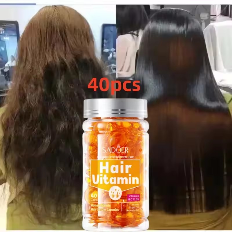 40 قطعة زيت كبسولة فيتامين الش - مراجعة Hair Care Honey وسعره