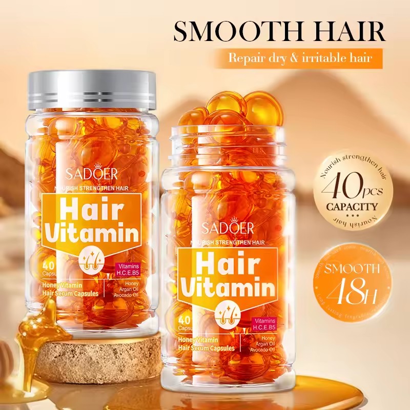 40 قطعة زيت كبسولة فيتامين الش - مراجعة Hair Care Honey وسعره